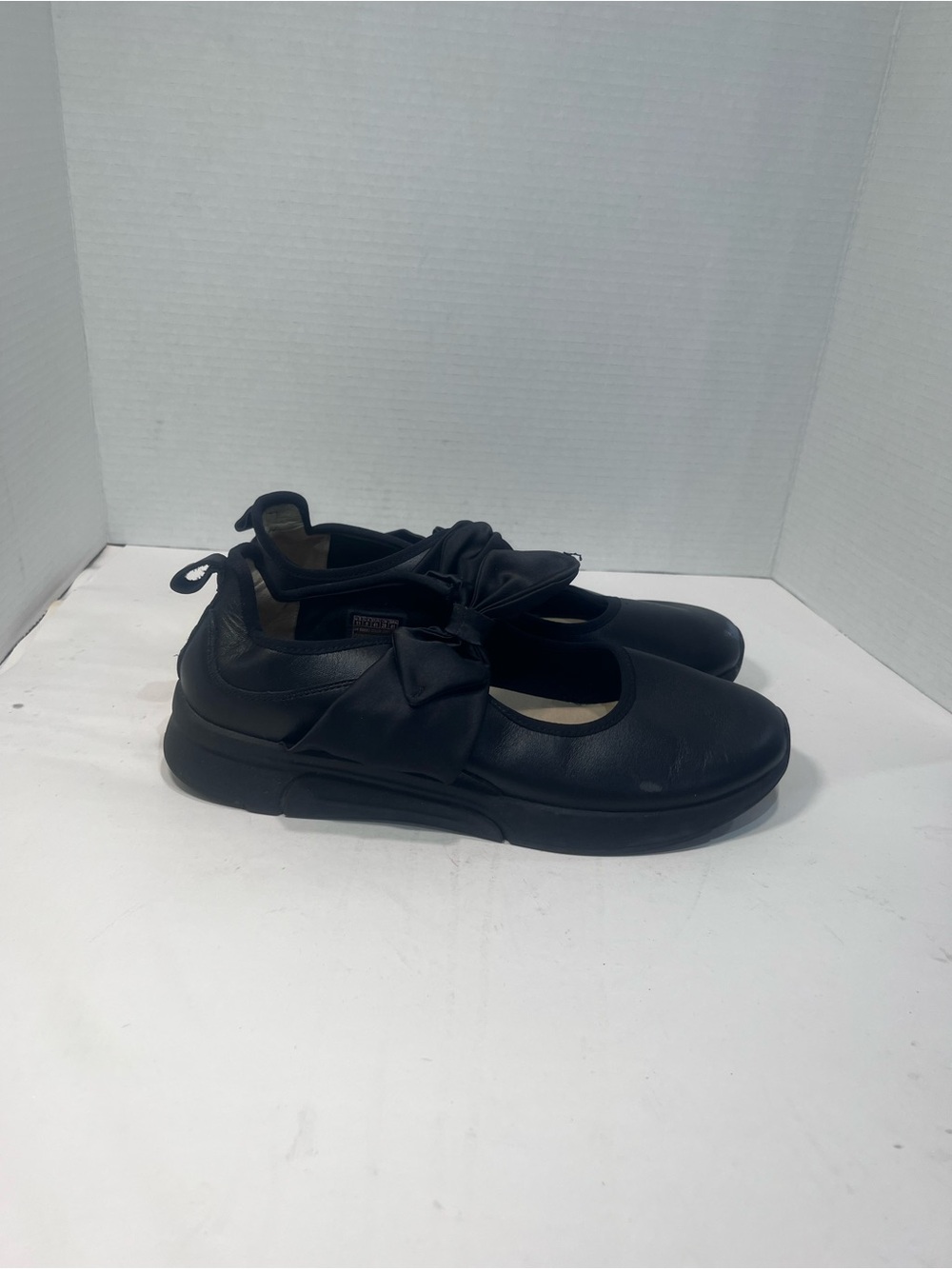 Mark Nason Black Bow-Accent Comfort Flats
